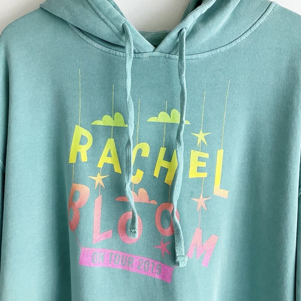 Rachel Bloom On Tour 2019 Hoodie 2XL Green Blue Sweatshirt Crazy Ex Girlfriend - Picture 2 of 6